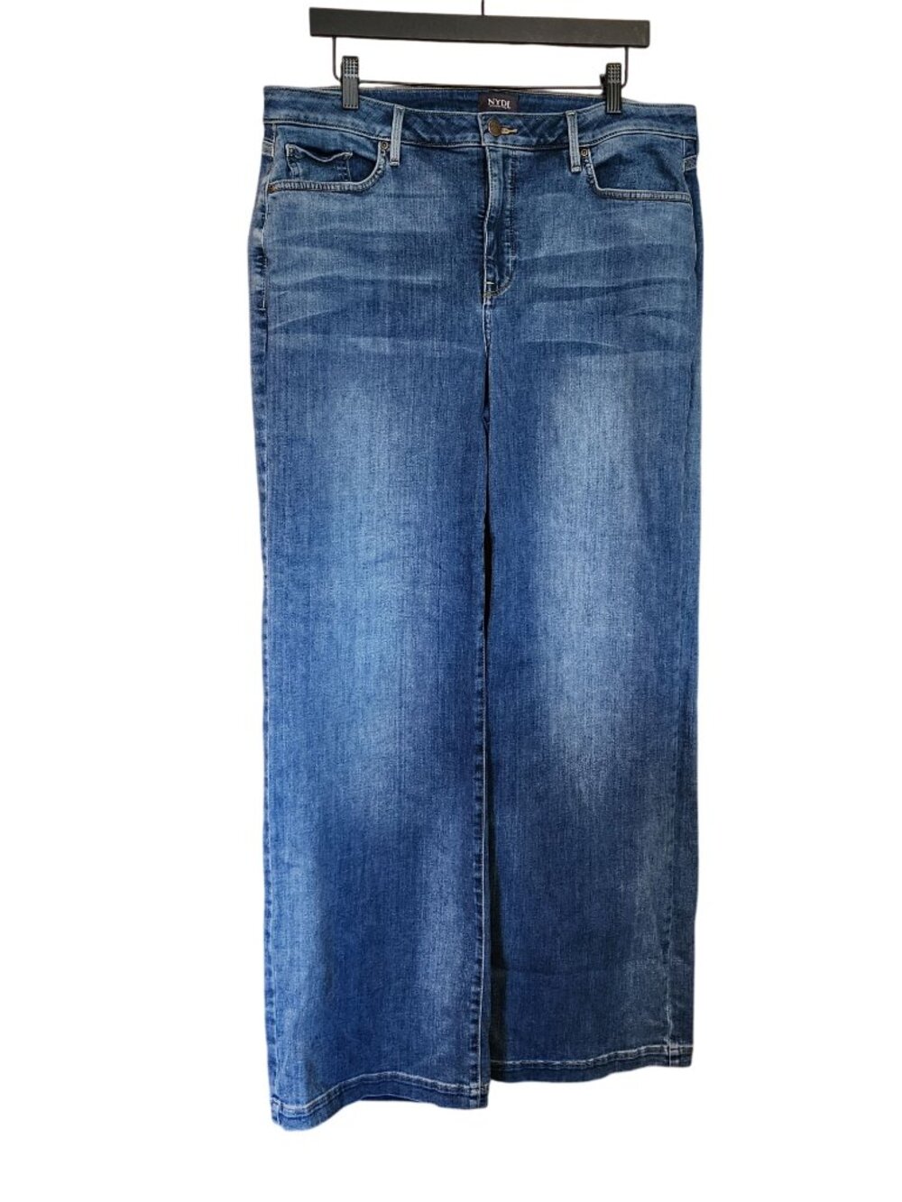 NYDJ LiftXTuck Teresa Wide Leg Denim Jeans Womens Size 14W